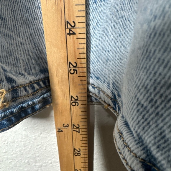 Anthropologie Pilcro The Becca Denim Shirt Large Regenerative Cotton Acid Wash - Picture 9 of 13